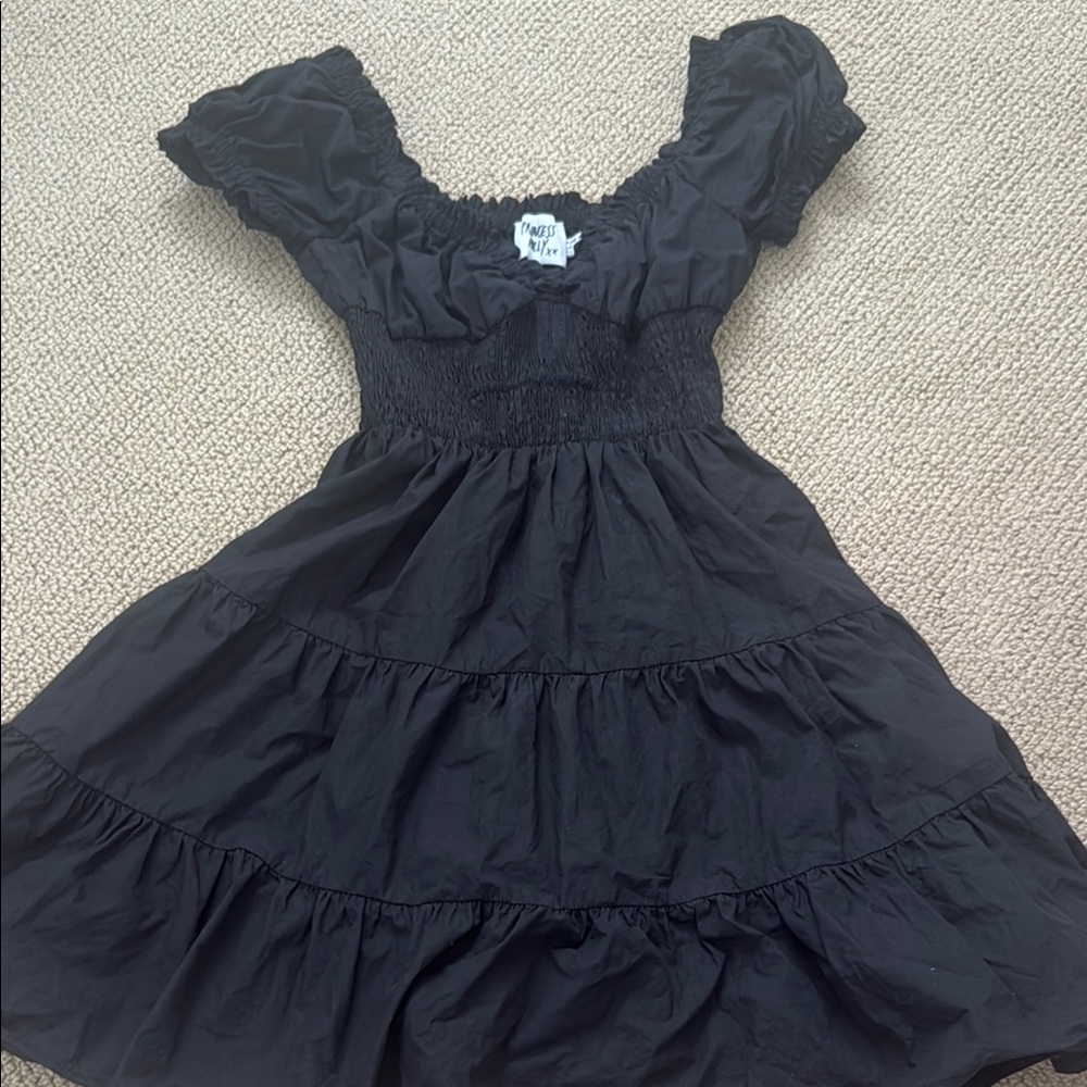 NWOT Princess Polly black poofy dress